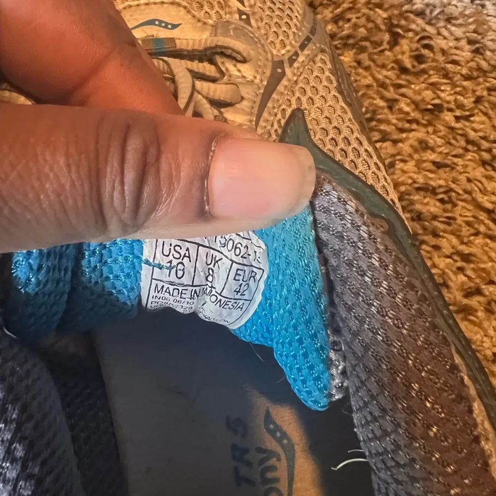 Saucony Excursion TR5 Trail Running Shoes Cushioned Athletic Silver Blue Size 10 - Image 7