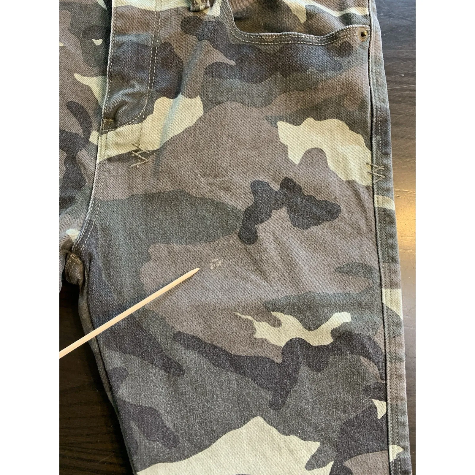 Ksubi Skinny‎ Zip Ankle Jeans Spray On Dirty Cammo Denim Womens Size 28" Camo - Image 10