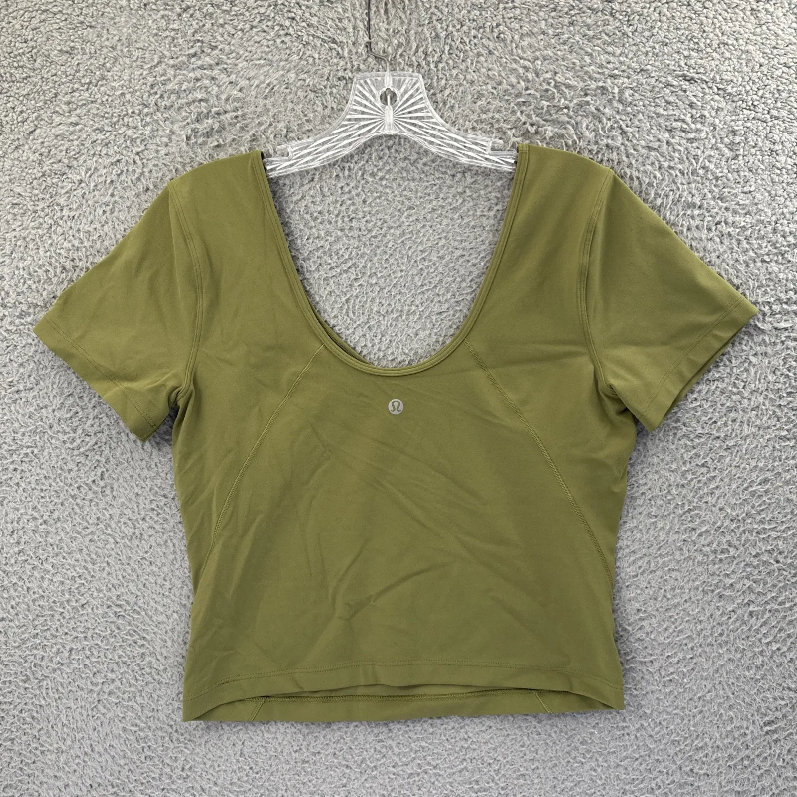 Lululemon  Align T Shirt Short Sleeve Bronze Green Athletic Yoga Women's 6 - Image 2