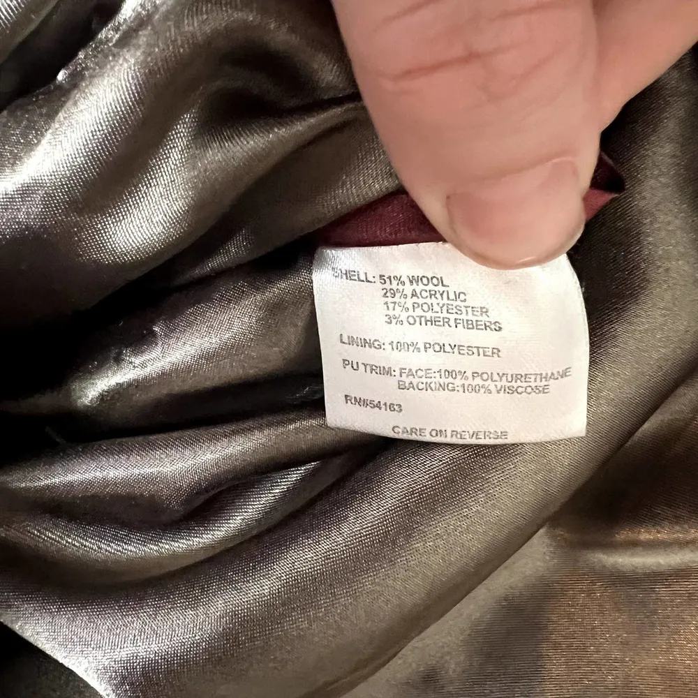 Calvin Klein Wool Longline Tweed Full Zip Coat Large - Image 3