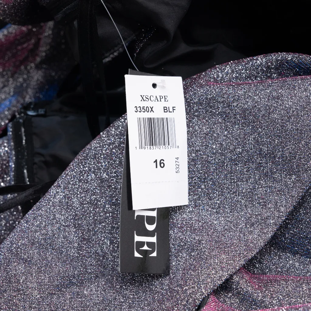 Xscape Evenings - Glitter Off the Shoulder Gown - Image 8