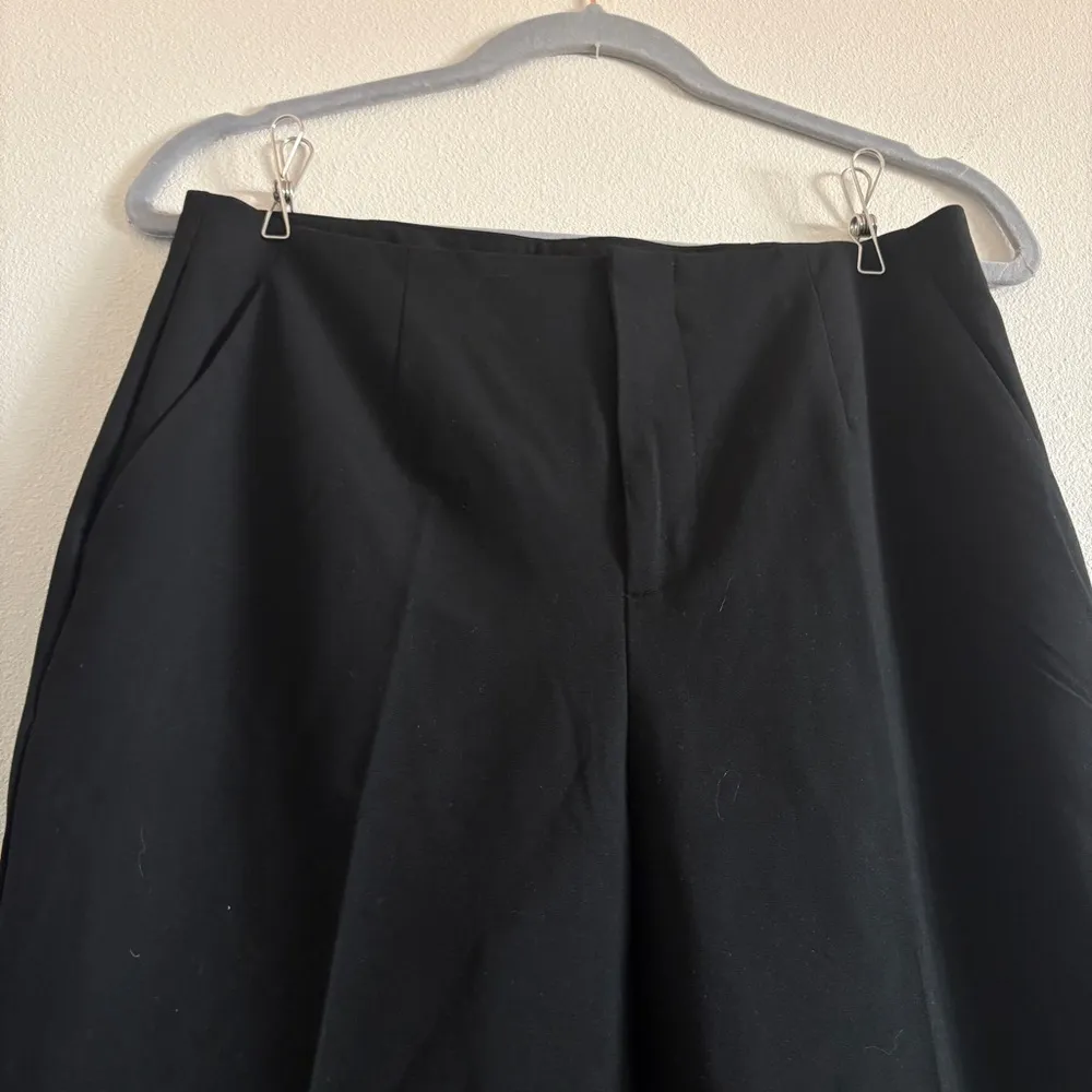 NWT Open Edit High Rise Straight Leg Pleated Black Dress Pants Size Medium - Image 4