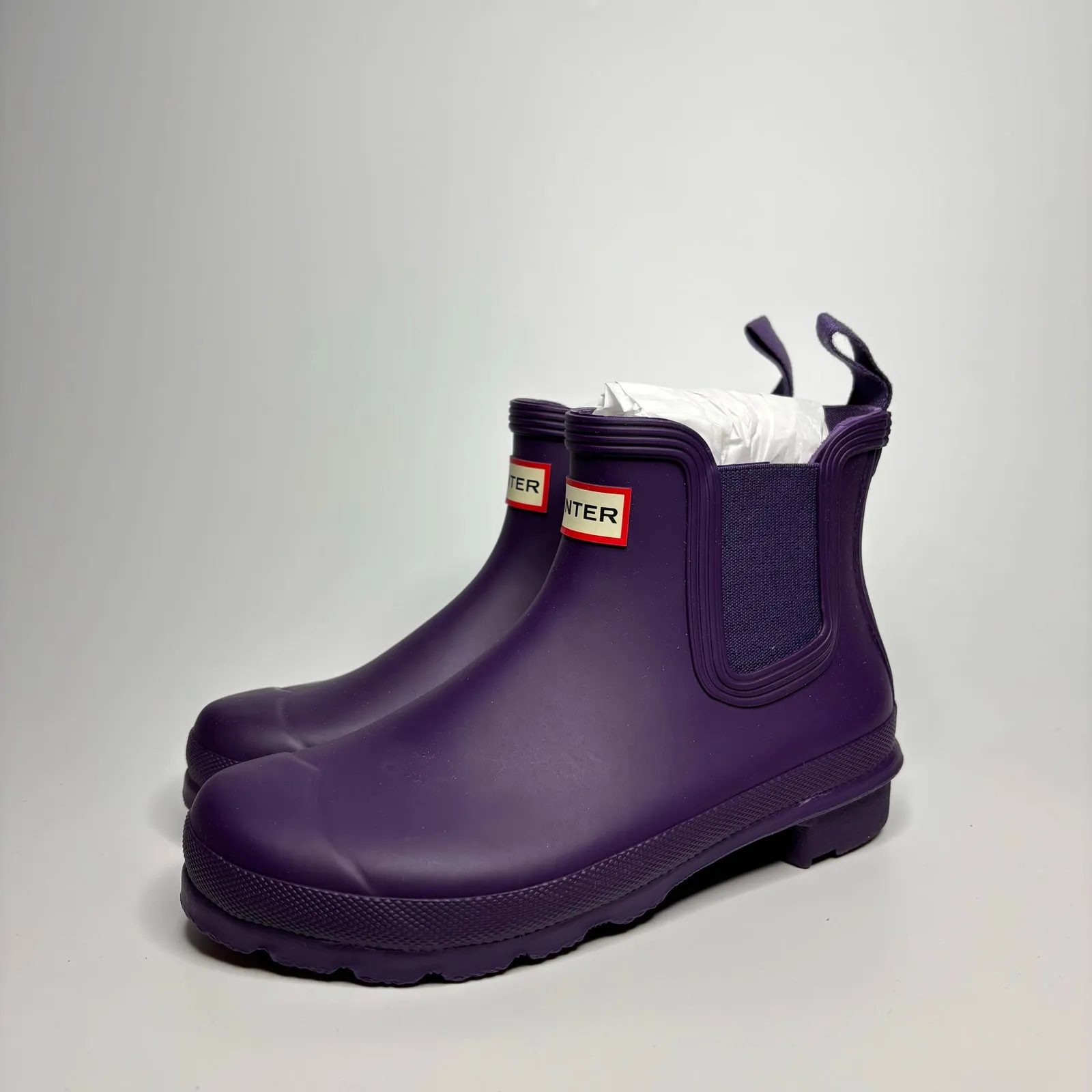 Hunter Original Waterproof Chelsea Rain Boots in Dark Iris - Image 3