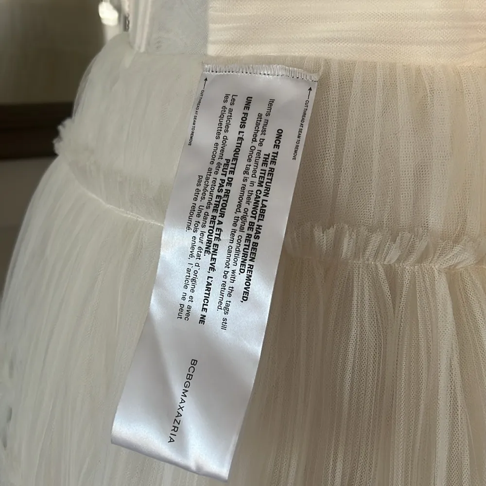 BCBGMaxazria Strapless Tiered Tulle Mini Dress Size 12 New w/Tag ONLINE for $398 - Image 15