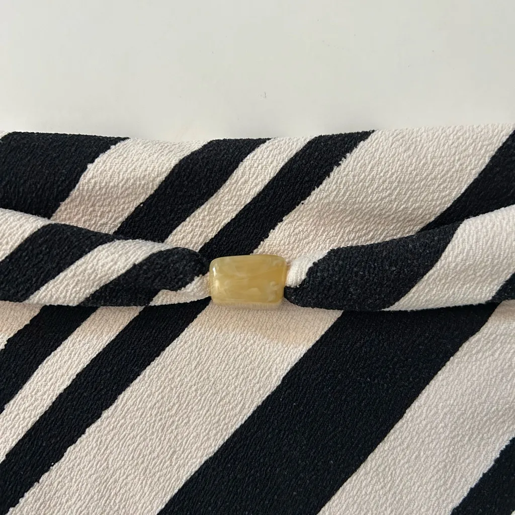 Vitamin A Terra High Waist Bottom - Sandbar Stripe Crepe Texture sz M - Image 4