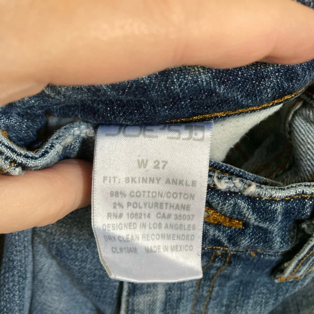 Joe’s Jean’s “Anika” Medium Wash Skinny Ankle Distressed Ripped Jeans A211 - Image 3