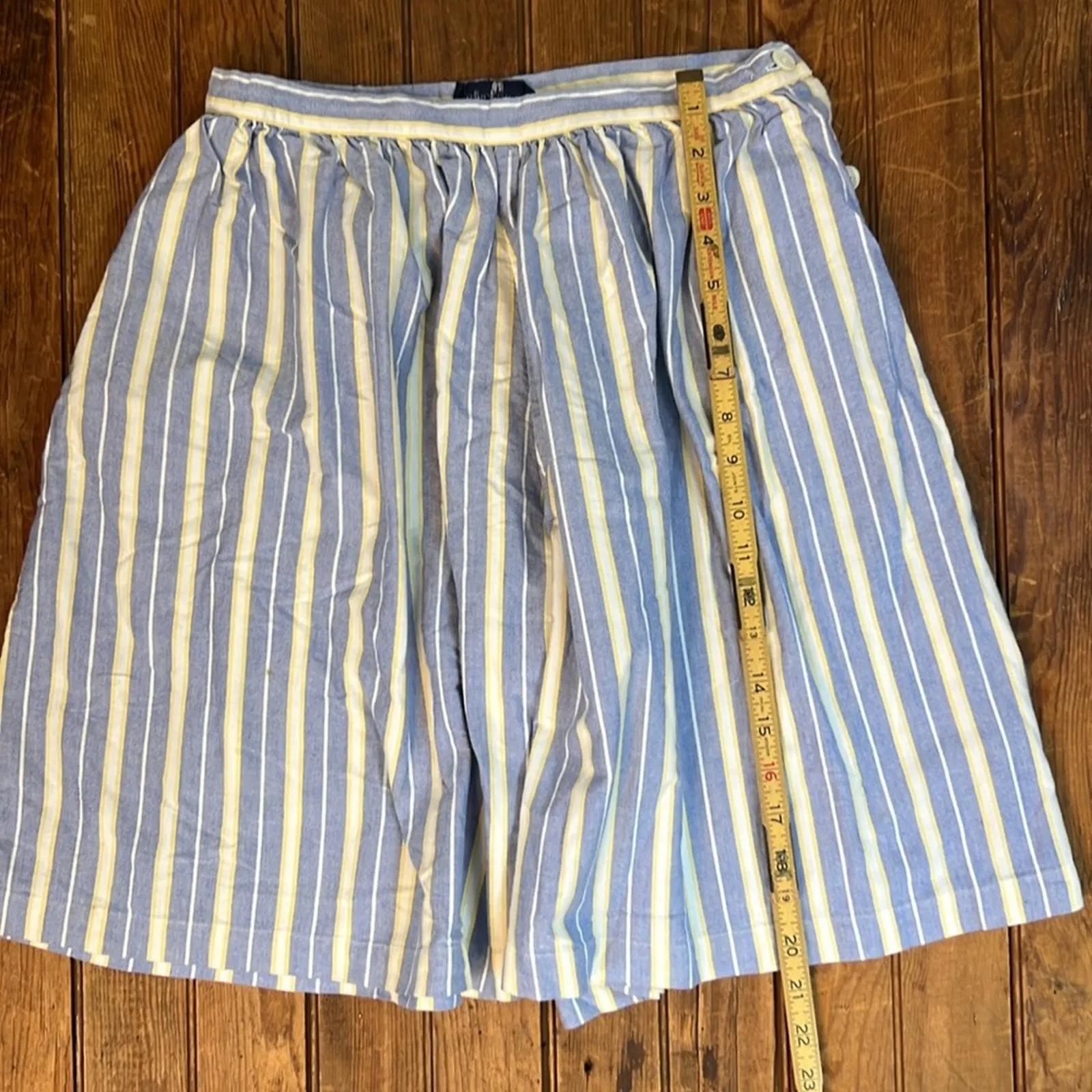 Women’s Ralph Lauren women’s vintage 1980s Blue and Cream Striped full skort - Image 3