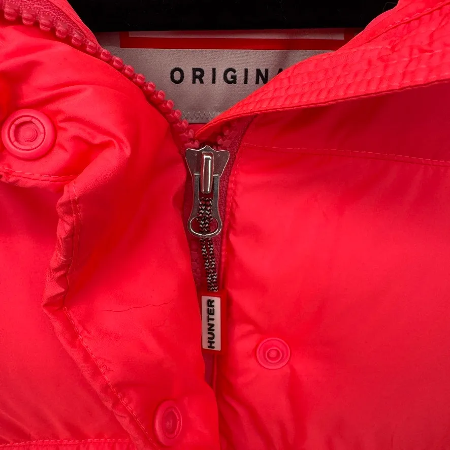 Hunter‎ Puffer Jacket Womens XS Hot Pink Polyester Zip Pockets Full Zip Snap - Image 6