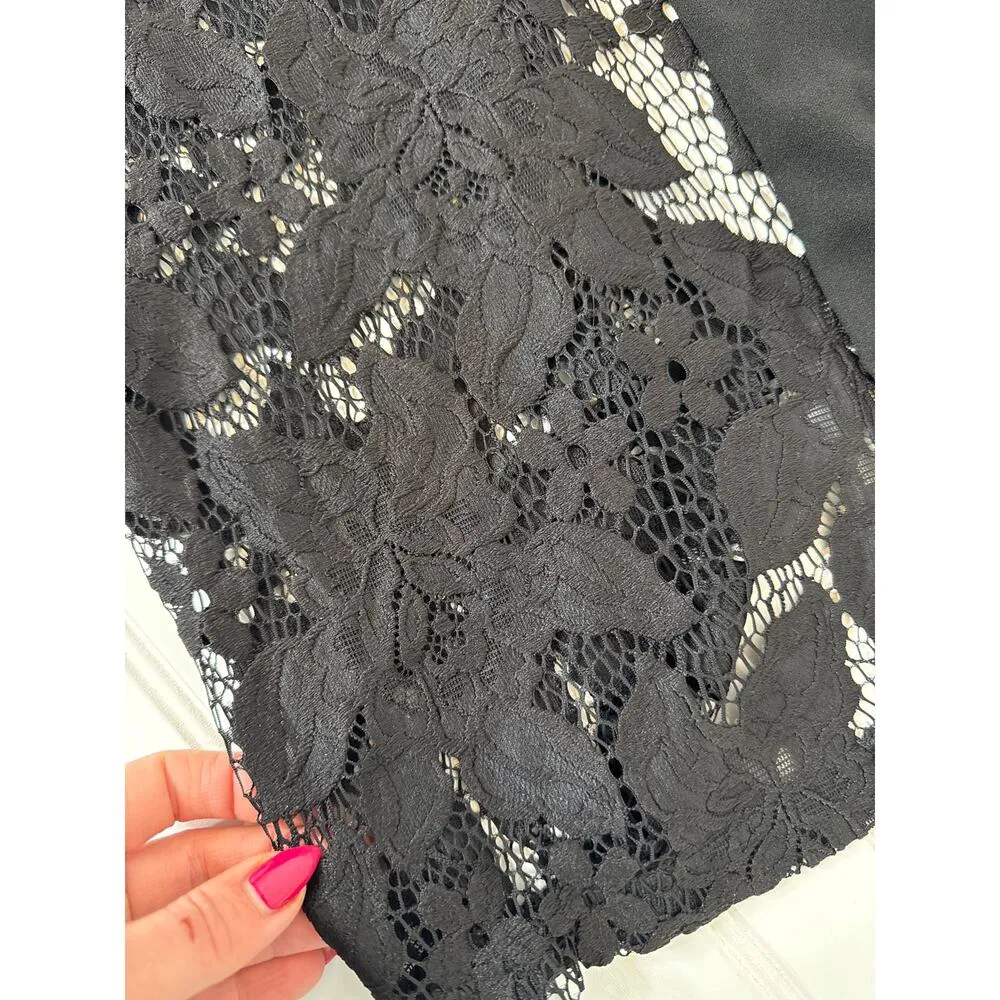 NWOT Lulus Irresistible Attitude Black Strapless Lace Column Maxi Dress Size M - Image 5