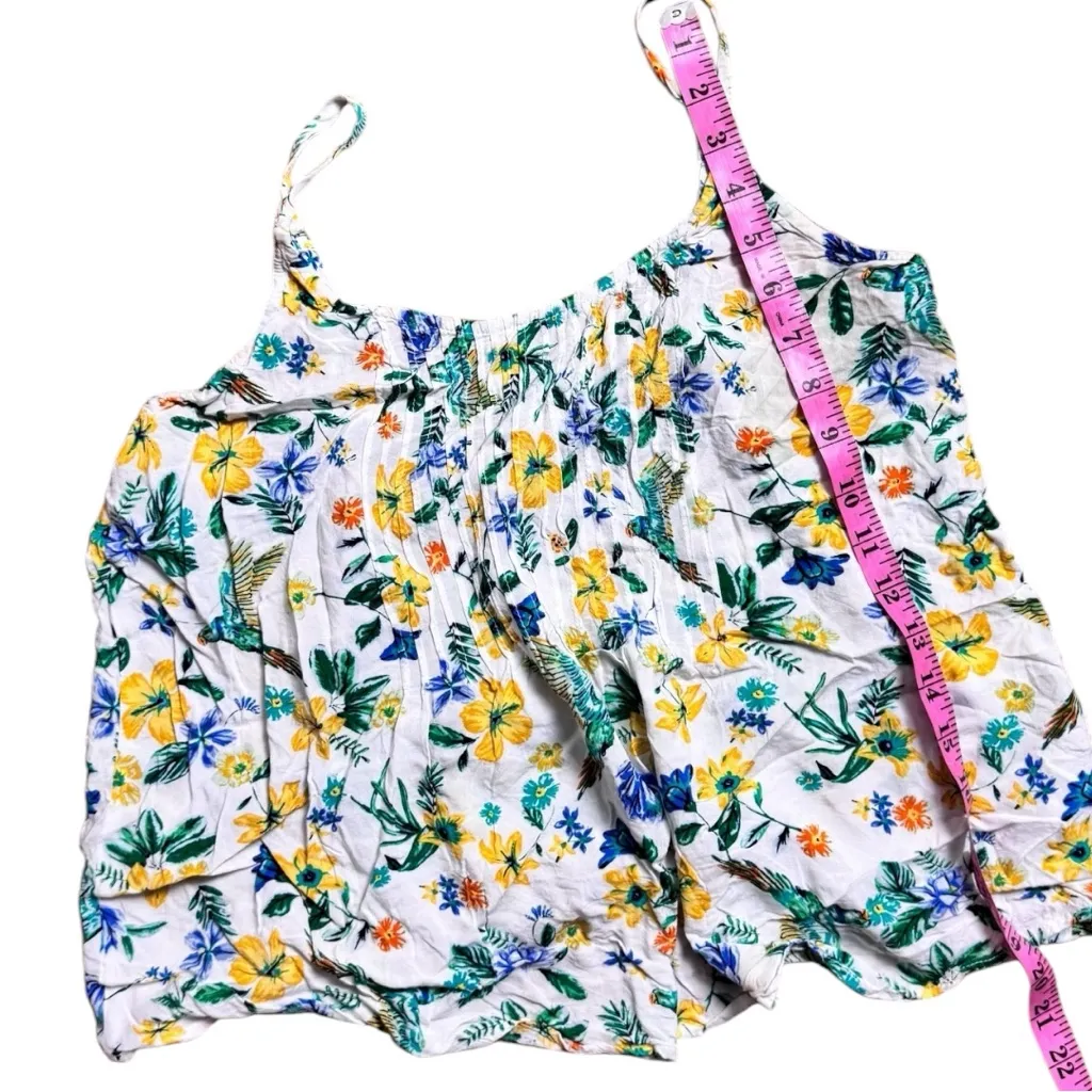 Old Navy Floral Print Top Thin Strap Flowy Blouse  Sz M - Image 8