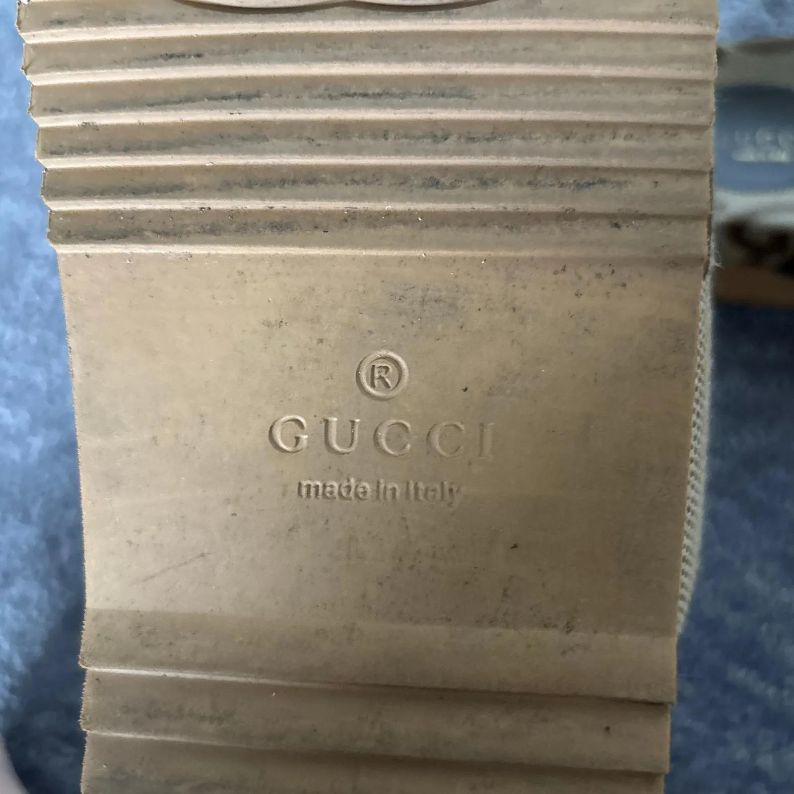 Gucci  Supreme Jumbo GG Monogram Platform Slide Sandal Camel Canvas Maxi Size 39 - Image 15