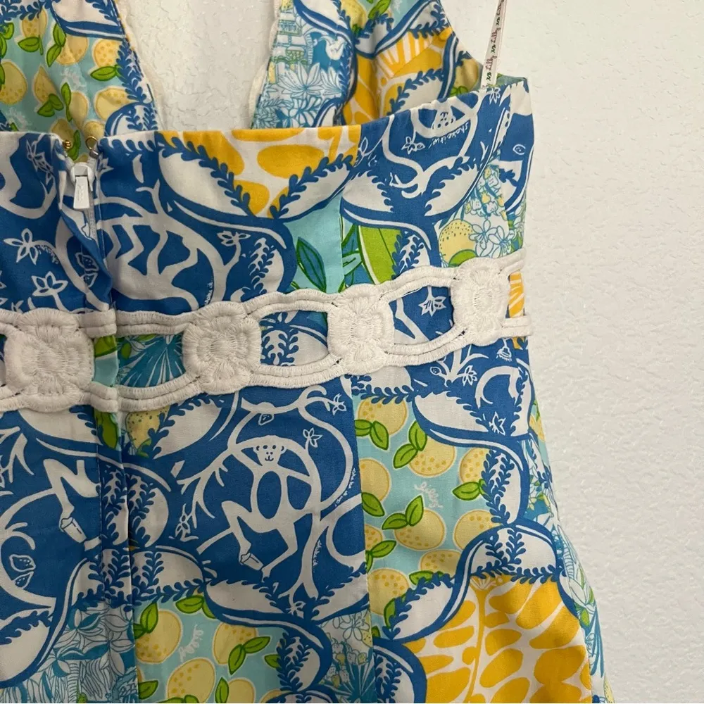 Lilly Pulitzer Cocoa Lace Fresh & Fruity Halter Mini Dress 0 - Image 4