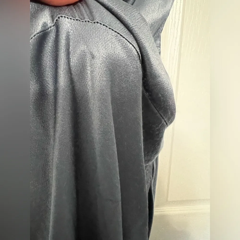 Shona Joy La Lune Asymmetrical Bias Cowl Midi Dress in Blue Smoke - Image 7