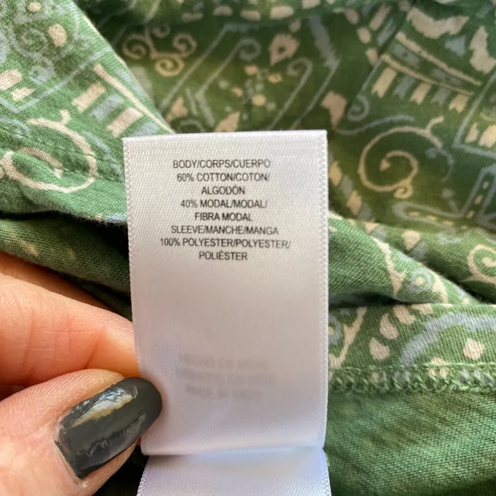 women's size L light green soft stretchy short sleeve summer top - Image 7