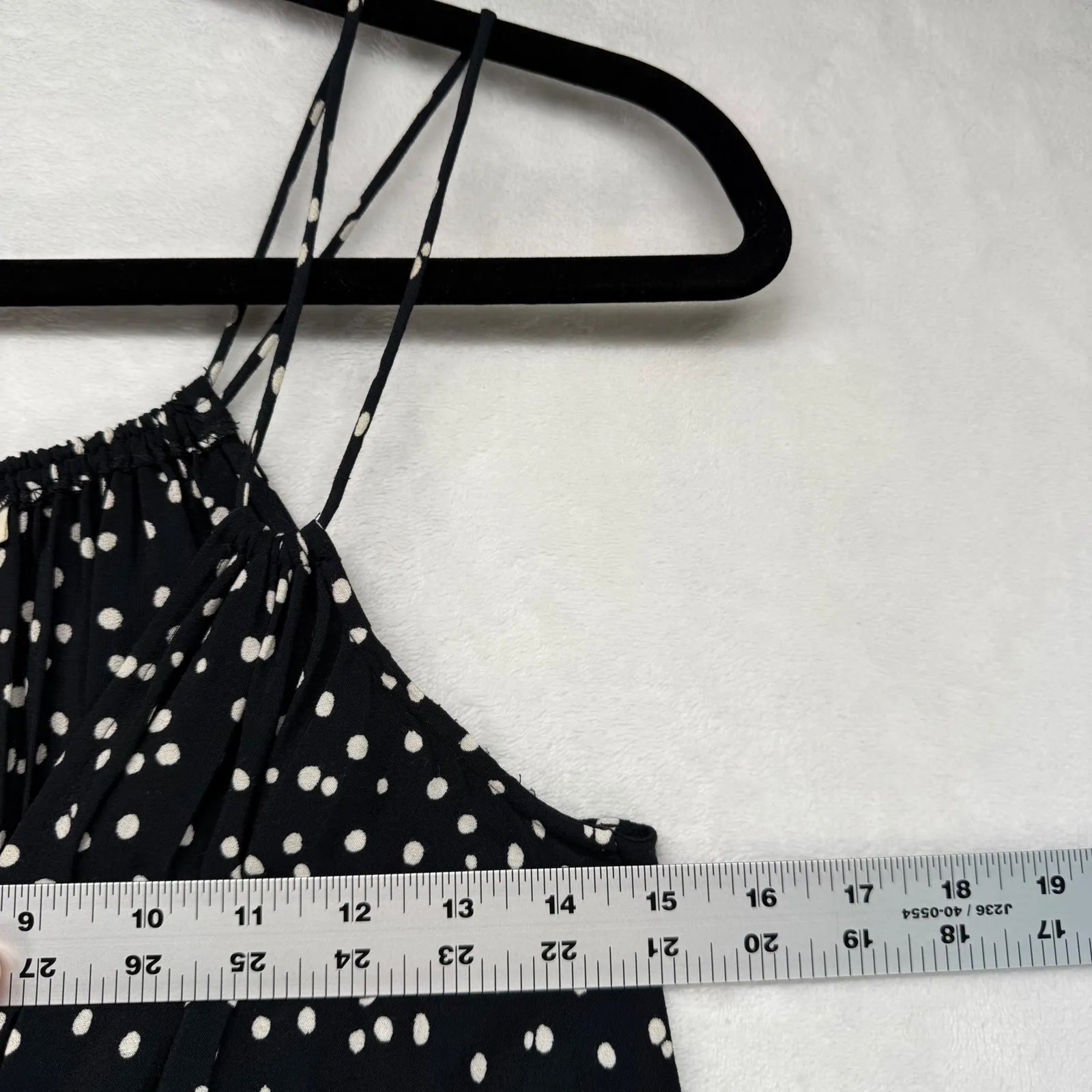 Maeve Polka Dot Finley Jumpsuit Wide Leg Drawstring Black Size US 0 UK 4‎ - Image 6