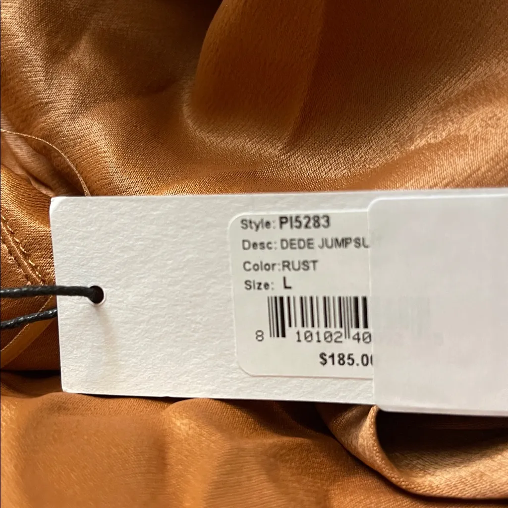 NWT! LBLC the Label Jumpsuit Rust DeDe Jumpsuit size L Brown Size L - Image 5