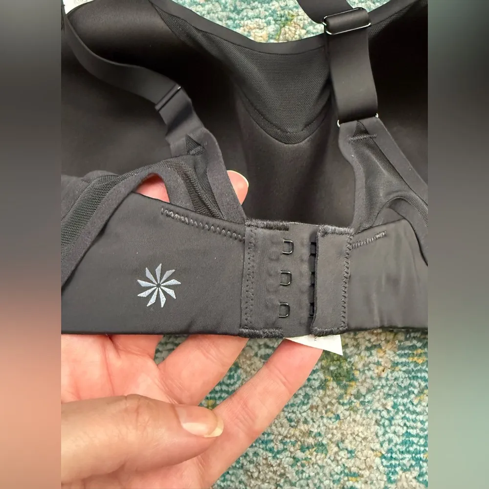 NWT Athleta Advance Sprint high impact black sports bra, size 40C - Image 6