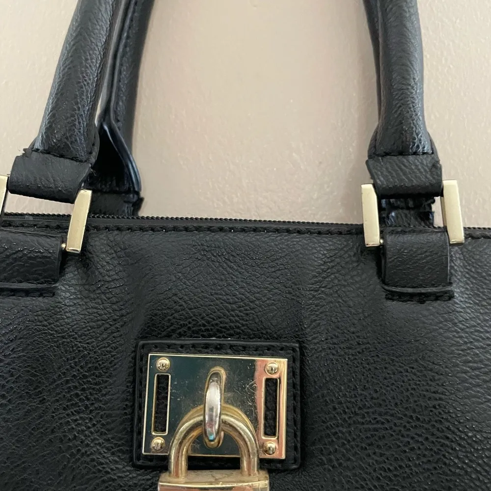 Guess Leather Handbag Black/Coal Top Handle Bag - Image 6