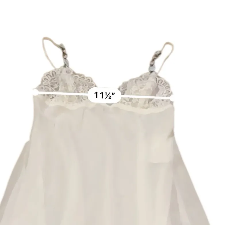 In Boom by Jonquil‎ White Frilly Lace Lingerie Slip Dress Sz XS NEW Bridal - Image 9