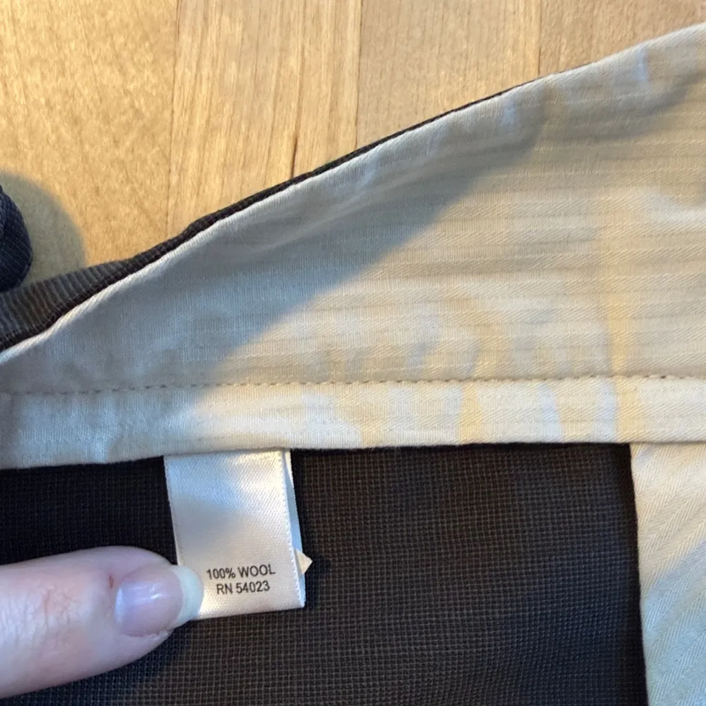 Banana Republic Martin Fit Wool MidRise Bootcut Brown Woven Career Dress Pant 14 - Image 8