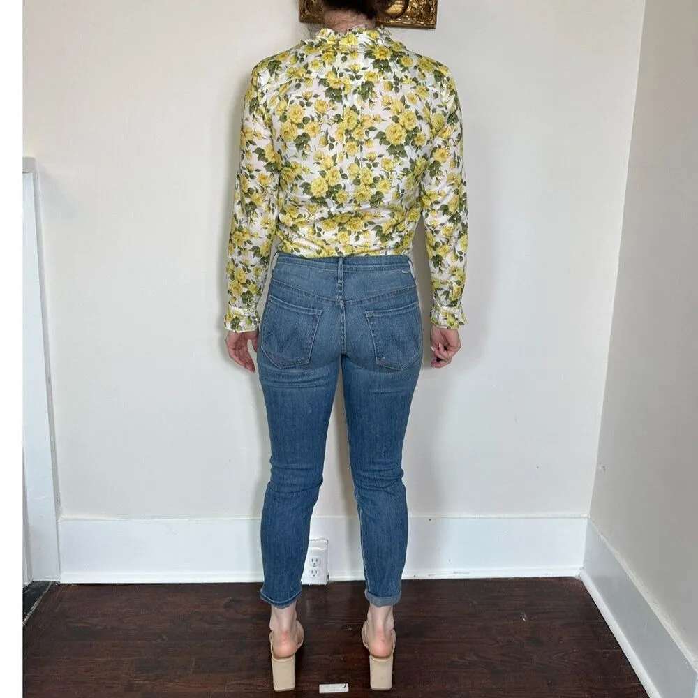 Mother Skinny Not Skinny Blue Skies Tomorrow Wash Jeans Size 27 - Image 10