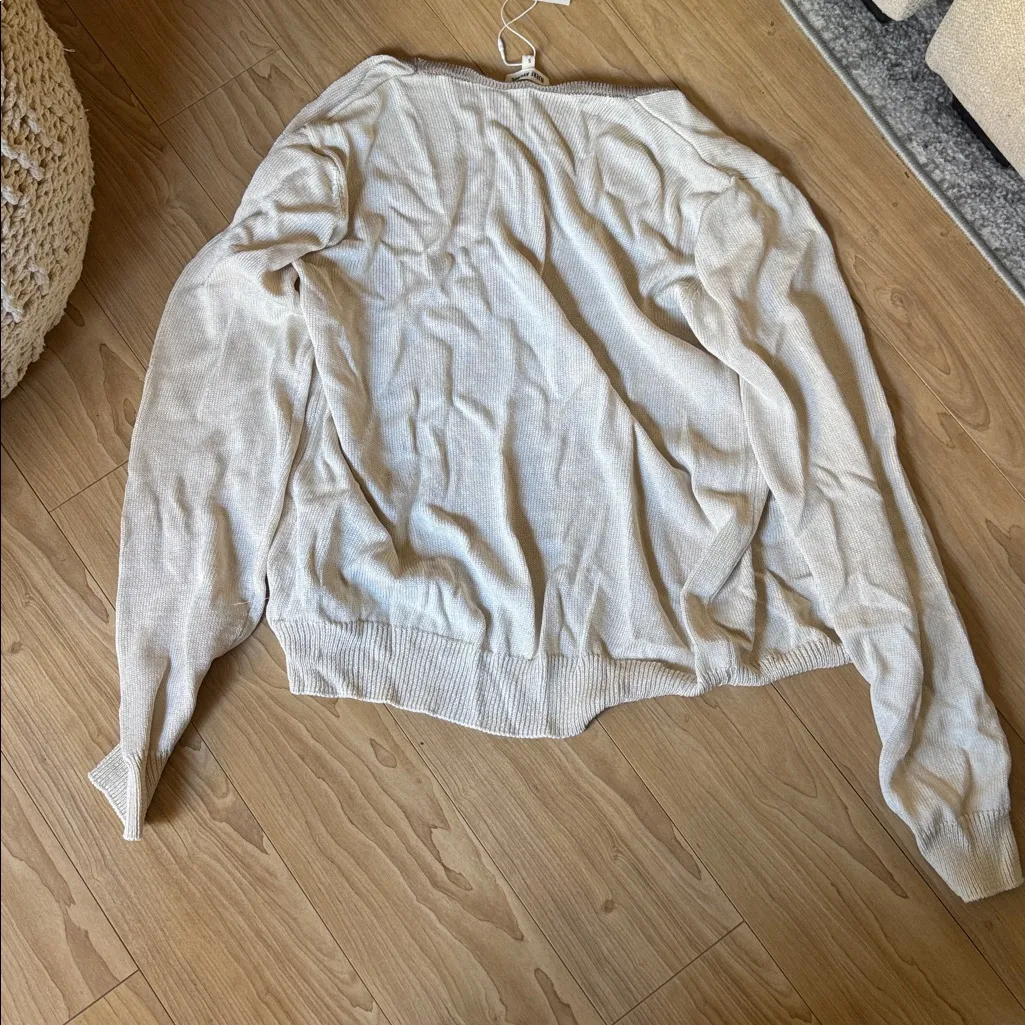 Djerf Avenue Cream Cardigan - Image 4