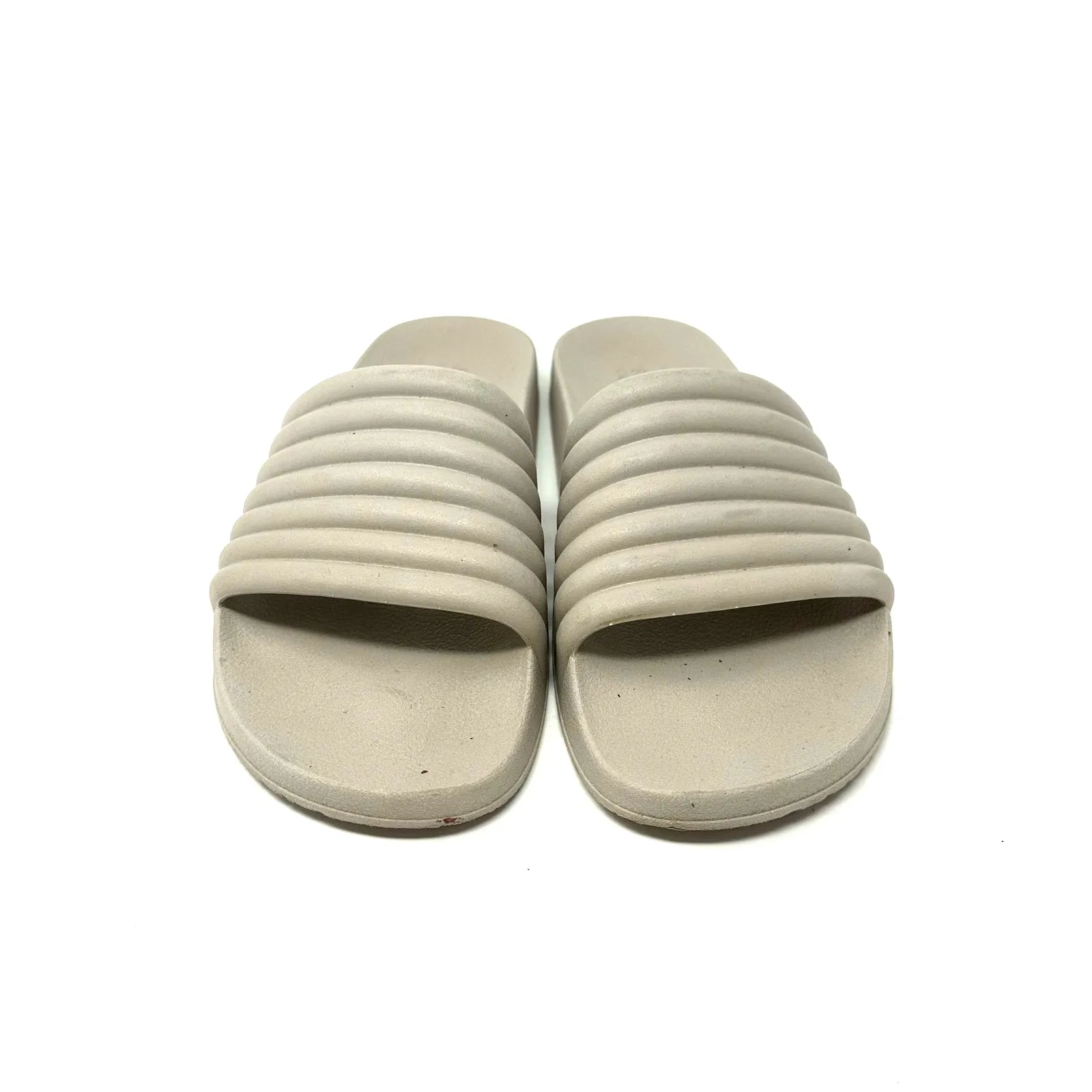 Girlfriend‎ Collective Womens 9 Mens 8 Shoes Beige Pool Slide Flip Flops Slip On - Image 7