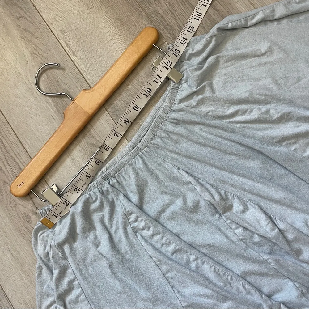 Brandy Melville Skirt micro suede skater mini womens Blue (one size) coquette - Image 6