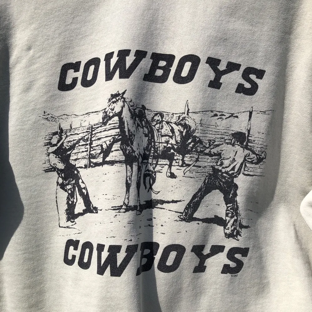 John Galt Rare Cowboys Cozy Warm Pullover Sweatshirt Matcha Green Womens - Image 3