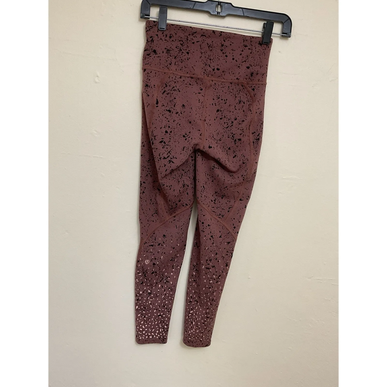 Lululemon X SoulCycle Tempo Splatter Adobe Dust Black‎ To The Beat Tight Size 4 Black - Image 11