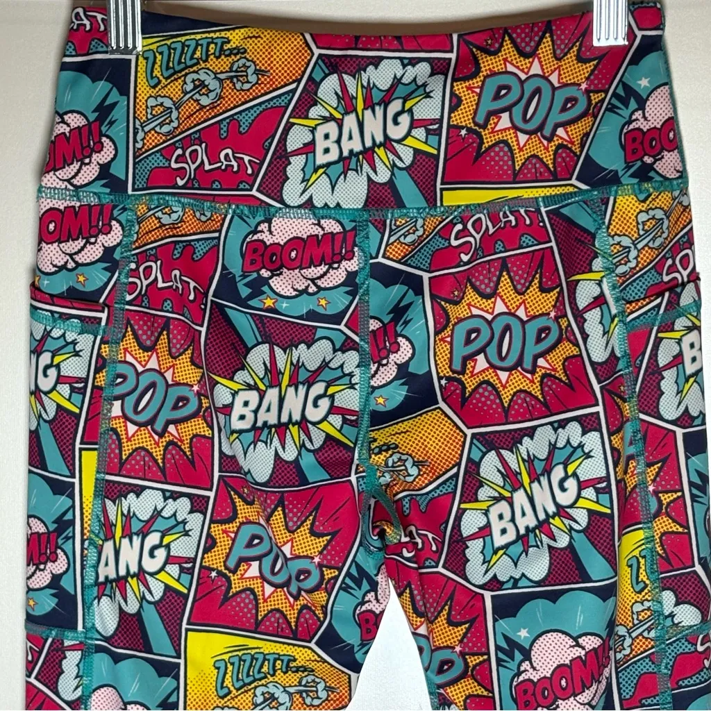 Constantly Varied Gear Leggings Capri with Comic Art Red Size XS - Image 3