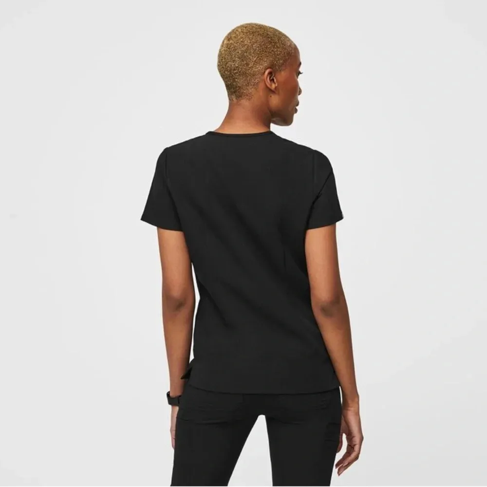 Figs Casma Three Pocket Scrub Top Size Extra Small Black - Image 2