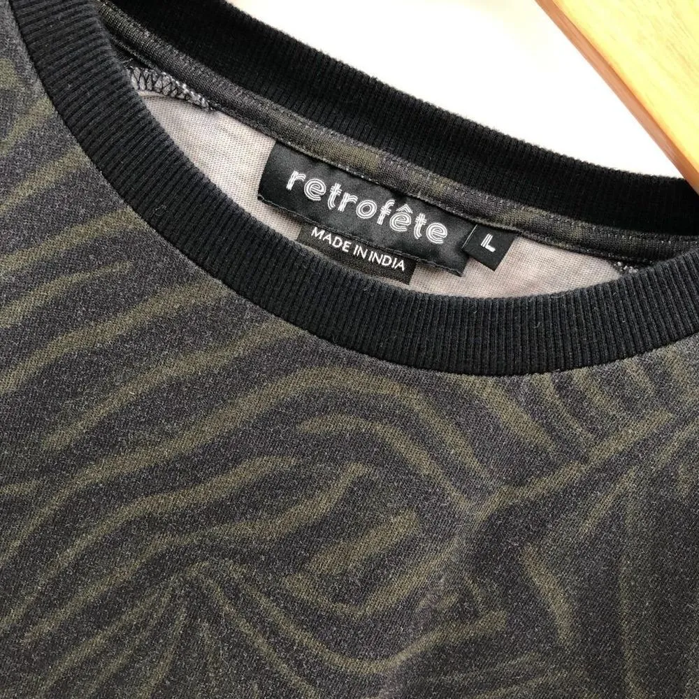 ‎retrofete Zebra Print Tee in Black L - Image 3