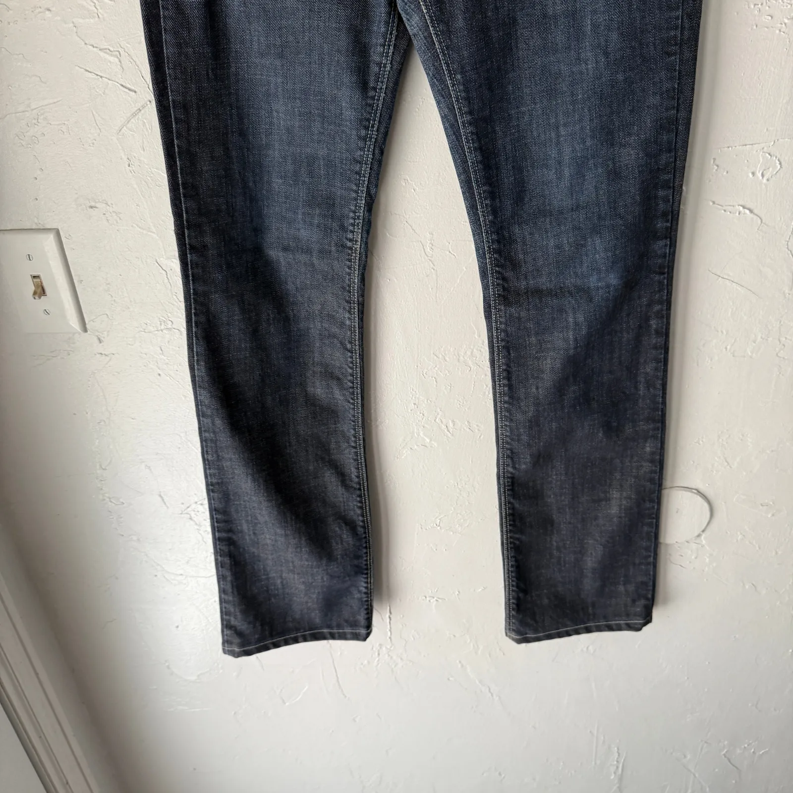 Dry Aged Denim Women’s James Jeans Size 28 Dark‎ Wash Straight USA Made - Image 3