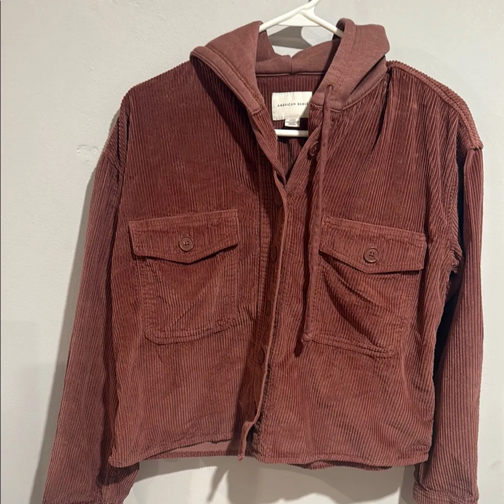 American Eagle  Outfitters Corduroy Jacket in Rust - Image 3