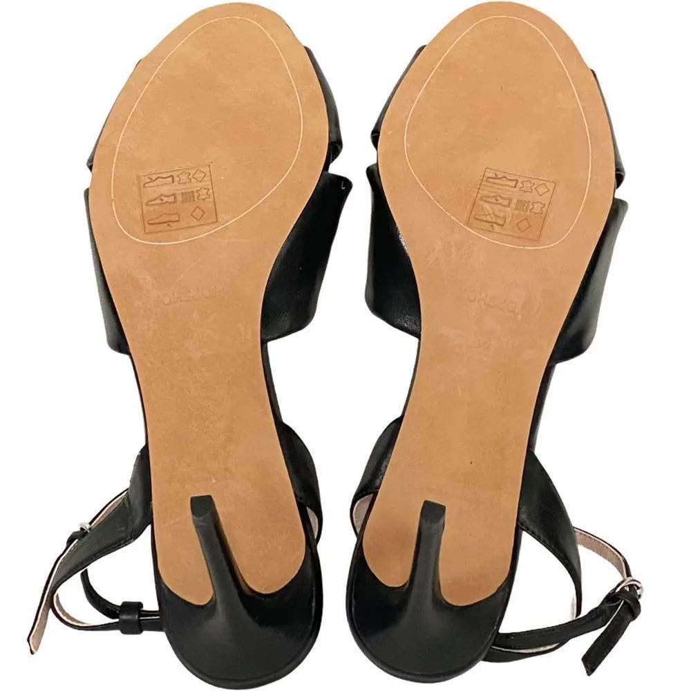 Topshop Black Twisted Strap Heel Sandal 41 - Image 9