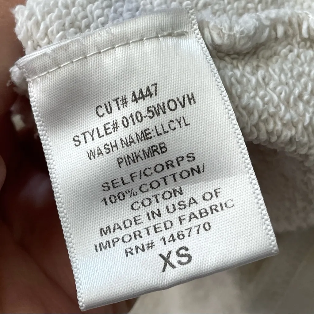 Re/Done TieDye Hoodie Sweatshirt womens Cream (xsmall) oversized casual - Image 5