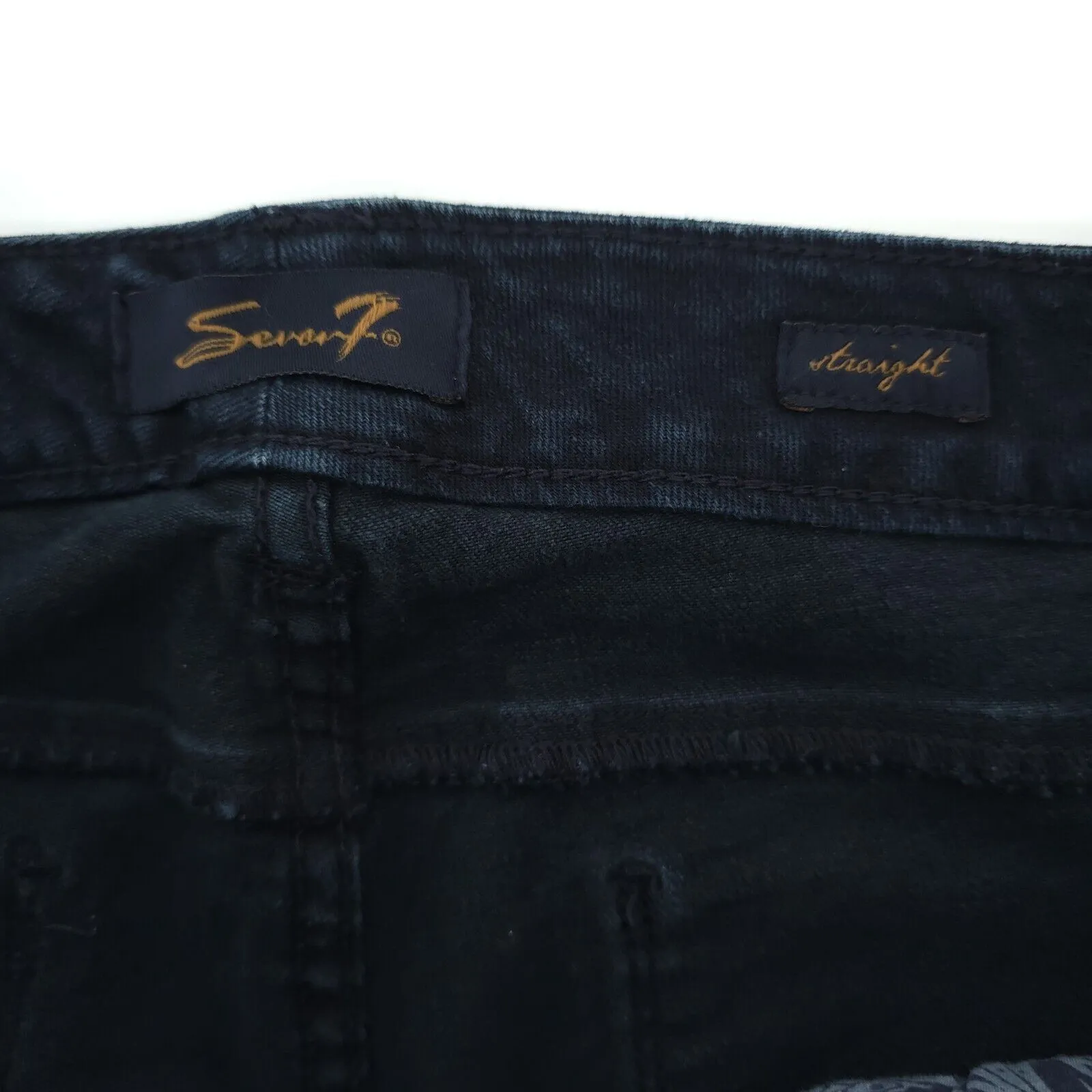 Seven7 Jeans Womens 16 (38x31.5) Dark Wash Blue Straight Leg Stretch Mid Rise - Image 6