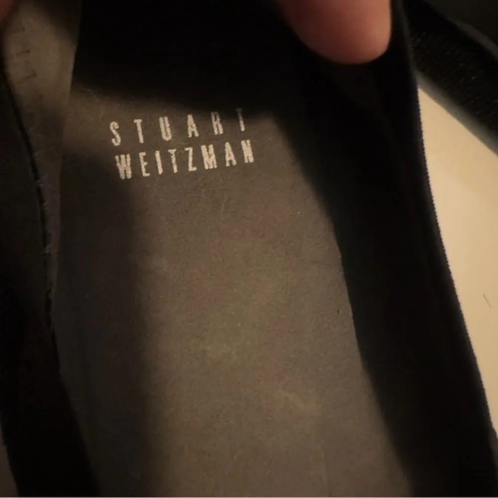 Stuart‎ Weitzman Goosebump napa leather Black ballet Flats Size 6.5 - Image 5