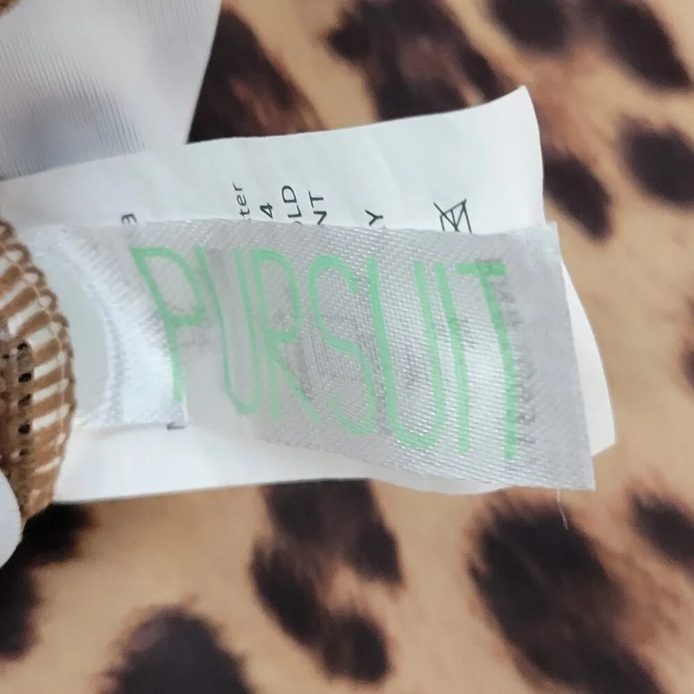 Pursuit Womens Swimsuit Size 10 Brown Leopard Print 2 - Image 11