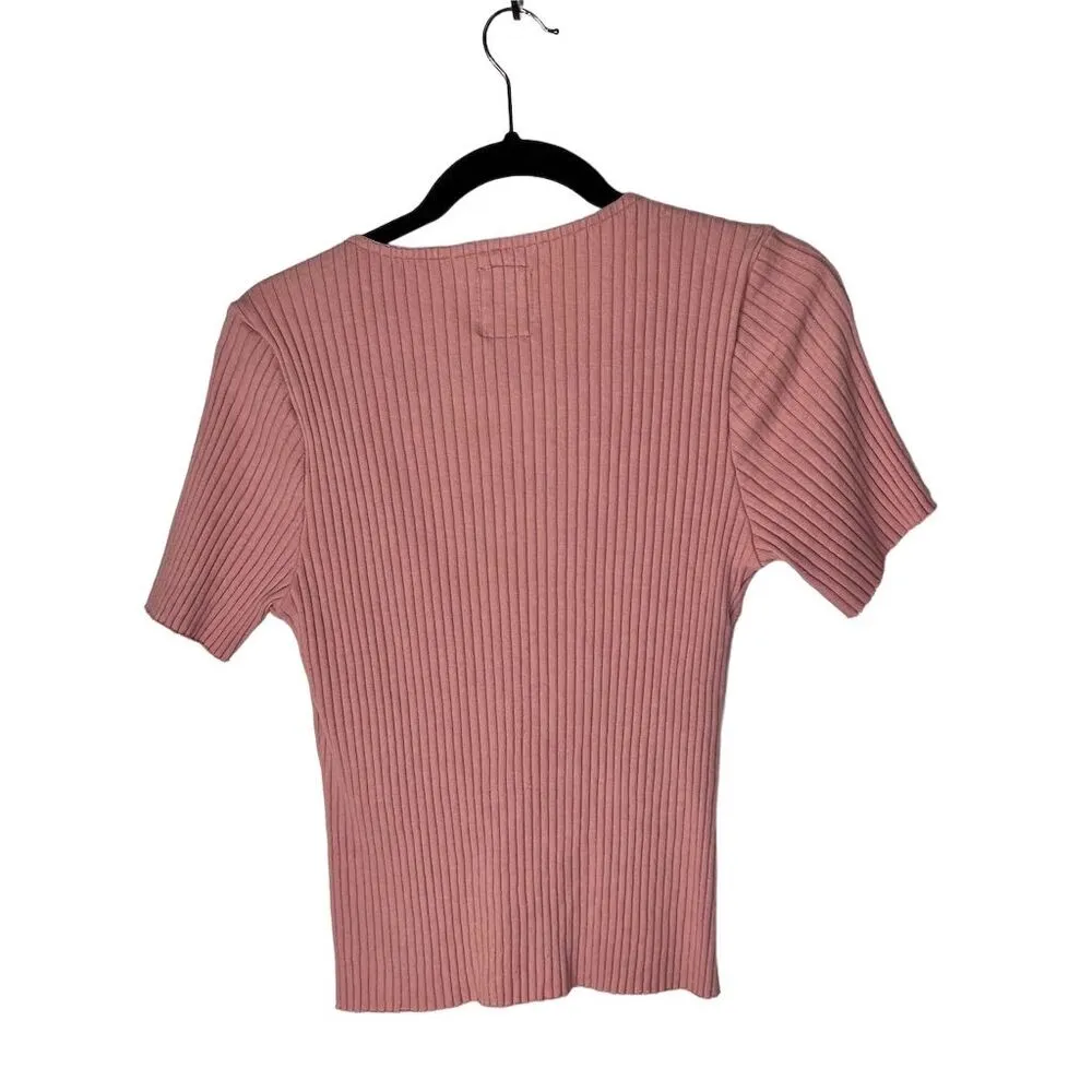 For Days Women's XL Pink Ribbed V - Image 2
