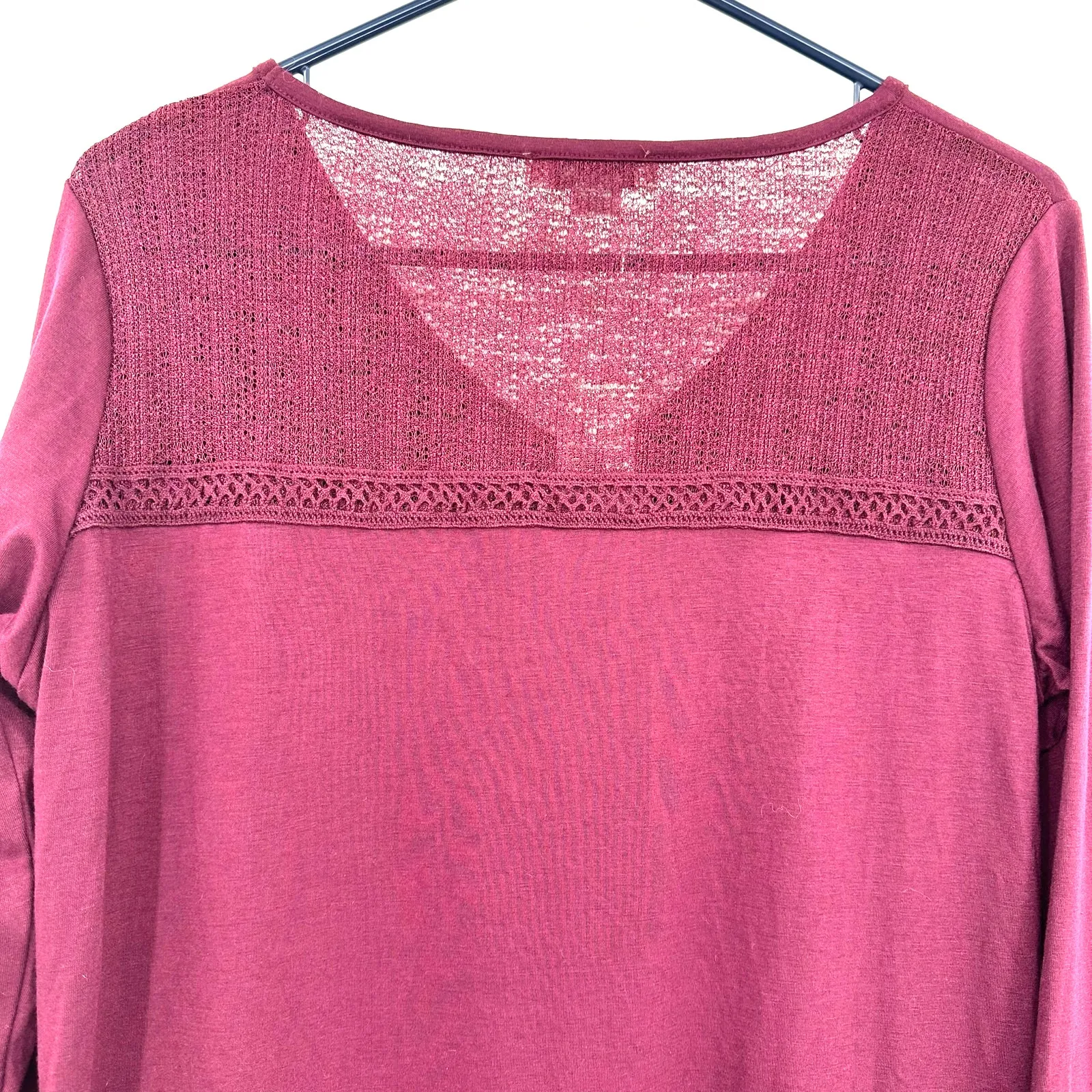 Simply Noelle Size‎ S / M NWT Knitted Peasant Blouse Bell Sleeves Purple - Image 4