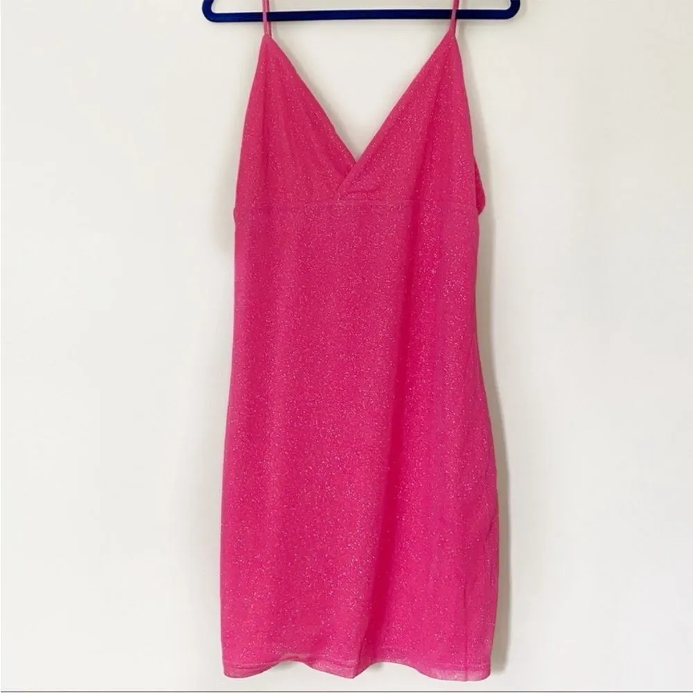 Revolve Superdown Sydney Sparkle Mini Dress in Pink sz small - Image 6