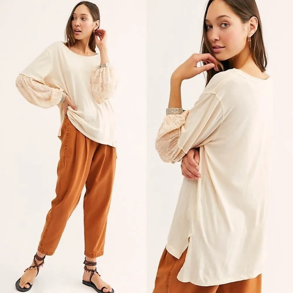 nwt // free people jade balloon sleeve top - Image 2