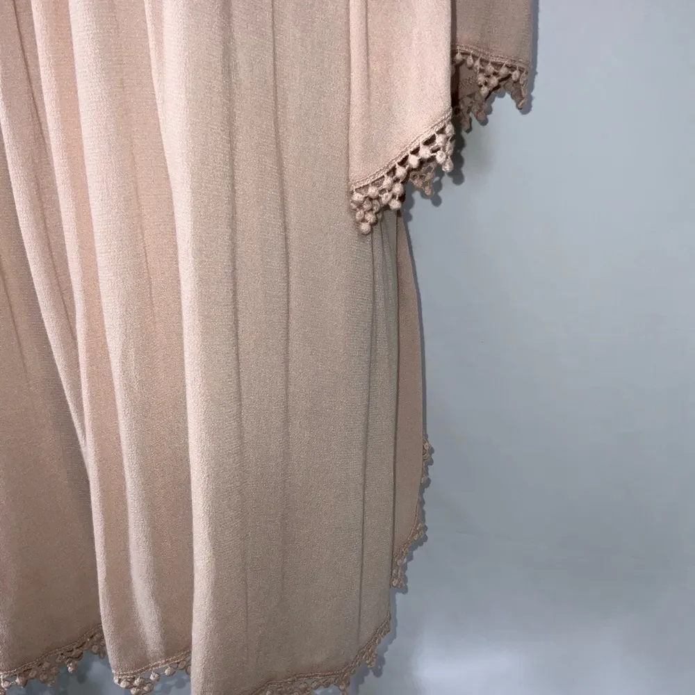 Umgee Blush Mauve Off Shoulder Tunic Dot Sleeve & Hemline Boho Tunic M - Image 6