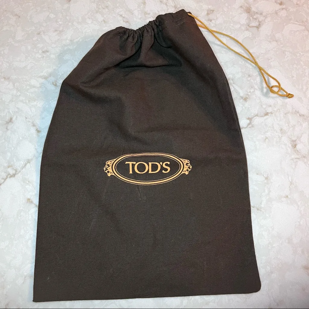 TOD’S Brown Drawstring Dust Bag Designer Small 9.75” x 14” - Image 5