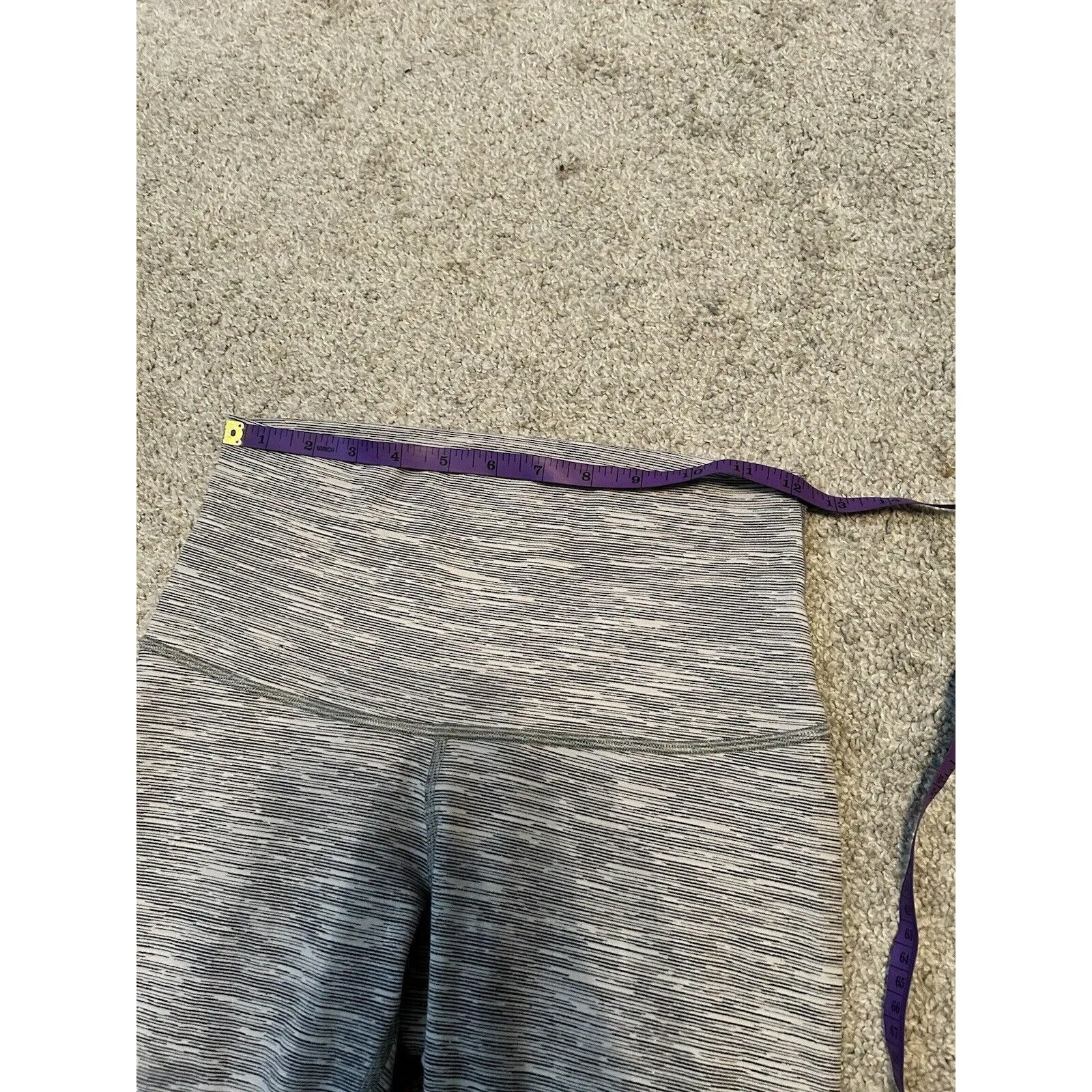Lululemon Wunder Under Crop II Roll Down Mesh Wee Are From Space‎ Silver Spoon 4 Gray - Image 2
