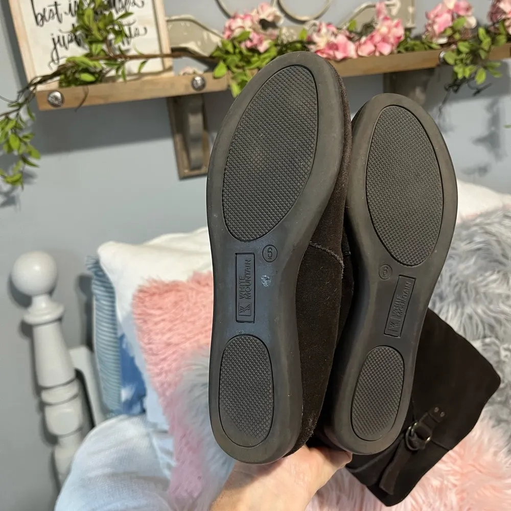 Brown Suede Leather Boots White Mountain Womens 6 - Image 5