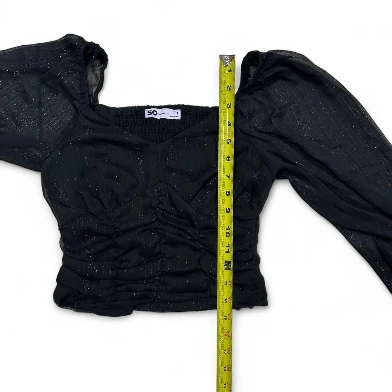 Smocked Peasant Blouse Black - Image 3