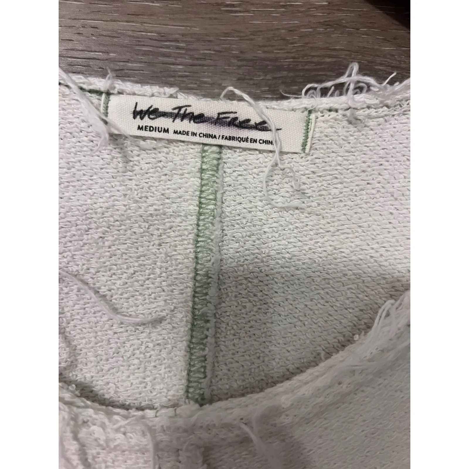 Free People  Top Size Medium cream lounge sleeveless oversized - Image 4